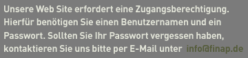 Unsere Web Site erfordert eine Zugangsberechtigung